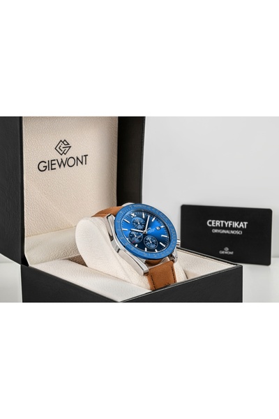Giewont Ceas bărbătesc Cronograf Safir Maro Albastru GW8720-A2