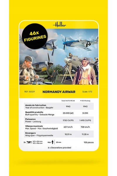 NO BRAND Setul de bază „Normandy Air War” – avioane și 46 de figurine