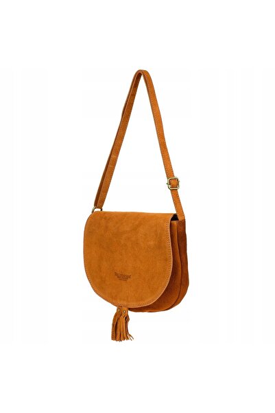 NO BRAND Geantă de mână Beltimore, tip crossbody, din piele naturală, maro