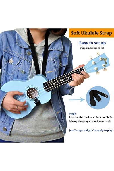 NO BRAND KIT UKULELE SOPRANO PENTRU ÎNCEPĂTORI CU HUSĂ ȘI ACCESORII
