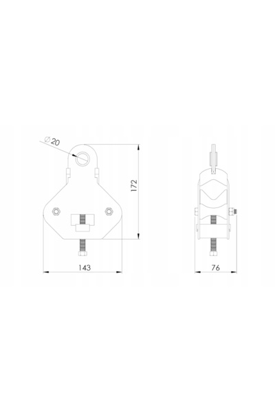 NO BRAND Mâner de colț transversal pentru ASXSN 4X 16-120MM2 SPIN320 ALPAR Z226