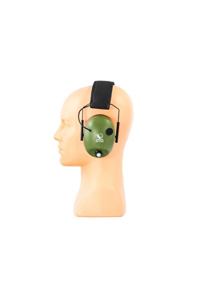 NO BRAND Căști RealHunter Passive Olive