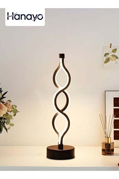 Generic LED Table Lamp Line Lamp Wave Curved Bedside Lamp Dimmable Metallic B...
