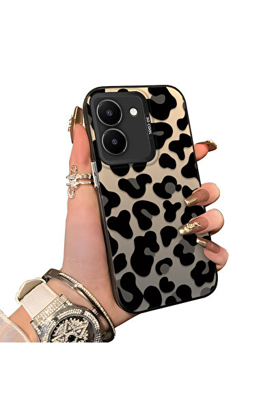 PATTERNOVA Vivo Y36 4G/5G Uyumlu Popüler Moda Leopar Silikon Kılıf, Kolayca T...