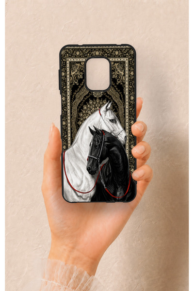 Vip Case Redmi Note 9 Pro 9S Uyumlu Asil Sevgili Atlar Desenli Silikon Kılıf