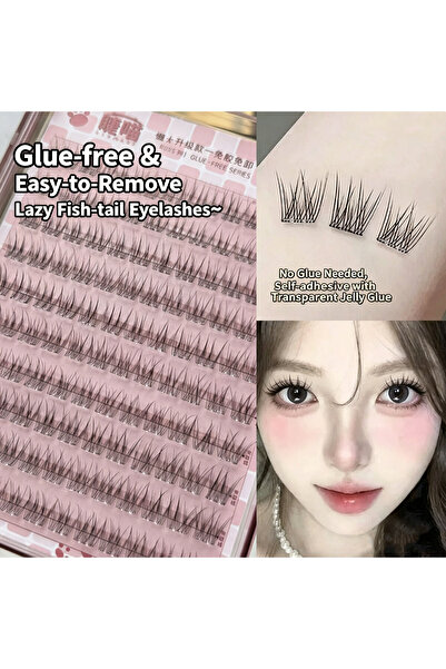 Choice1 A 120 Clusters of Natural Glue Free False Eyelashes Large Capacity 8-...