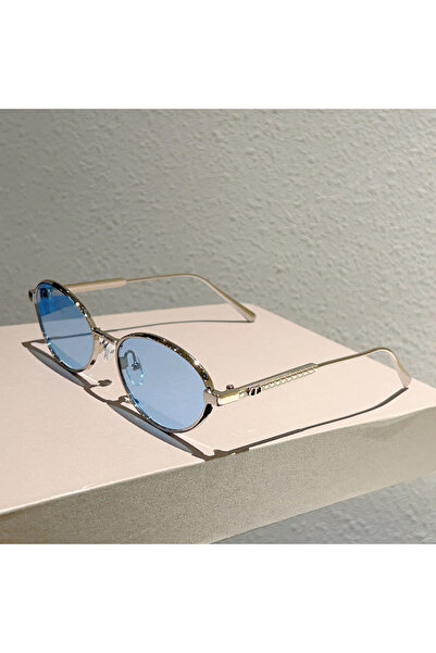 Choice1 Blue Fashion Ocean Lenses Oval Sunglasses Women Men Metal Frame Brand...