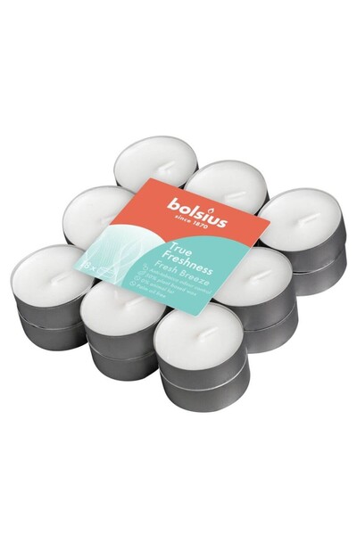Bolsius Set 3 x 18 Lumanari Pastila Bolsius, Fresh Breeze, Timp de Ardere 4 Ore