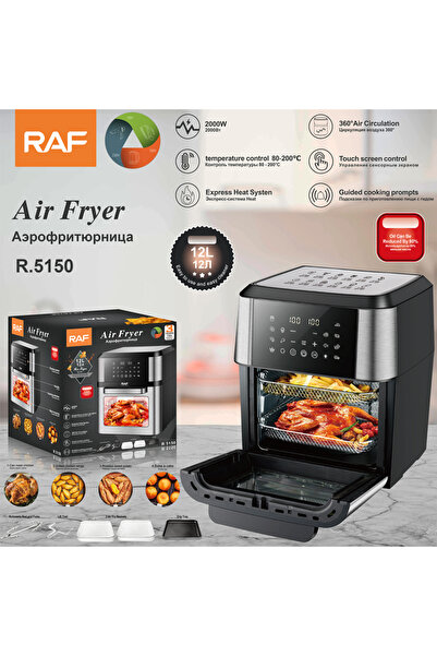 raf Electric Air Fryer Oven 12L, Black / Silver, R.5150, 3 Years