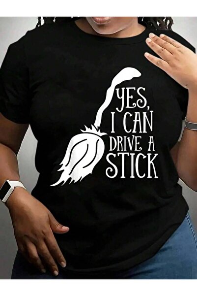 kai22 تي شيرت Witch Gifts Broomstick Yes, I Can Drive A Stick للهالوين برسوما...