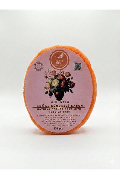 DEJA VU MUSE ORGANIC MARKET Natural Sponge Soap with Rose Extract
