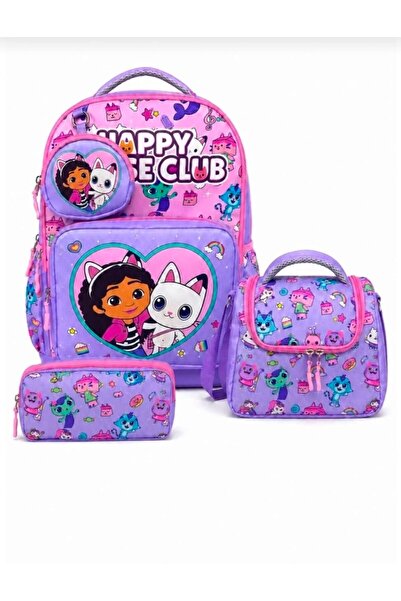 çantamgelsin Set of 4, Girl's Patterned Primary School School Bag + Lunch Box...