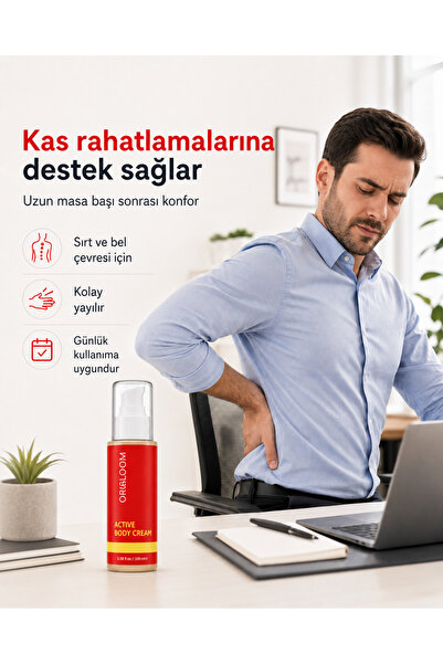 Orca Bloom Active Body Cream Kas Rahatlatıcı Masaj Desteği 100 ml