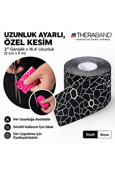 THERABAND Orijinal Kinezyoloji Bandı. (ABD’de Üretilmiştir.)