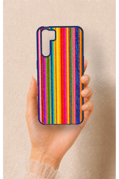 Vip Case Oppo A91 Compatible Colorful Patterned Silicone Case