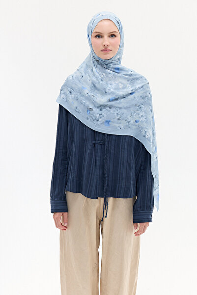 cs camellia scarf Σάλι Freya Rami - Μπλε