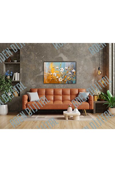 Aden TABLIE PE PÂNZĂ CU VOPSELE ULEIOASE DIGITALE DECORATIVE, CU EFECT DE FLORI