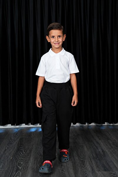 AYD Combed Cotton School Pants with Elastic Waist 11-16 Years Black