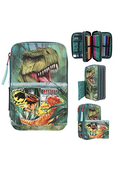 Top Model by Depesche Dino World by Depesche Danger 3-Compartment Pencil Case...