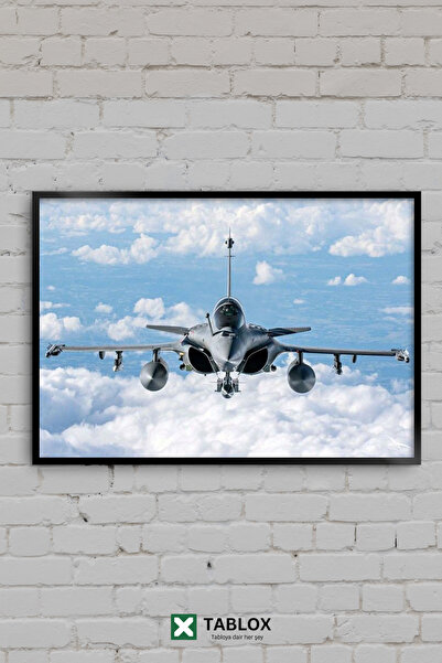 TABLOX Dassault Rafale Fighter Jet Cloud Jet Military Framed Decorative Mdf P...