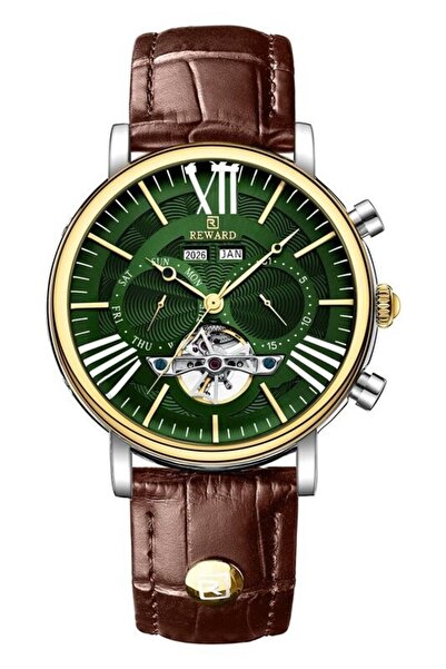 Reward Rd333375M Leather Cord Automatic Men's Wristwatch