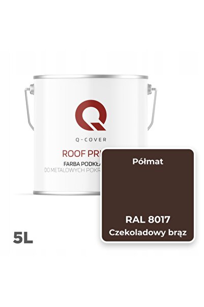 NO BRAND Vopsea pentru acoperișuri metalice, bronz ciocolatiu RAL 8017, 5L, mată