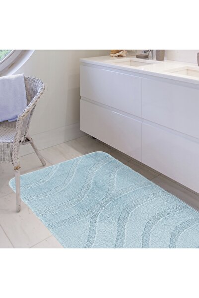 NO BRAND Covorașe de baie decupate, set Symphony Baby Blue, 50 cm x 80 cm și