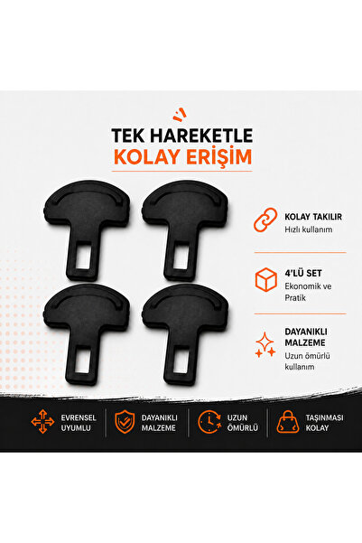 MemoDigital Uyumlu Kemer Toka Koruyucu Klips 4 Adet