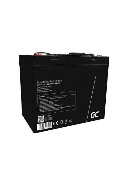 Greencell Πράσινη Κυψέλη AGM VRLA 12V 55Ah Μπαταρία Χωρίς Συντήρηση για Ηλιακ...
