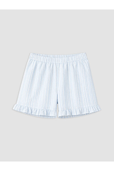LC Waikiki Two Mt Shop Quality Lcw Kids Blue Striped Short Girls' Shorts