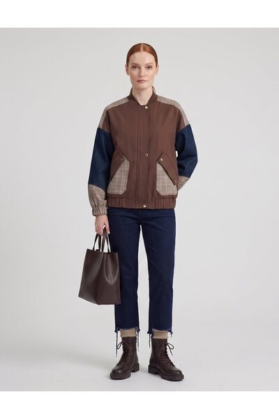 KYR Color Block Jacket Chocolate