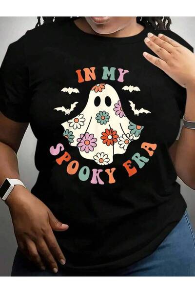 29CUN تي شيرت In My Era Cute Floral Ghost Spooky Season Halloween Black Graph...