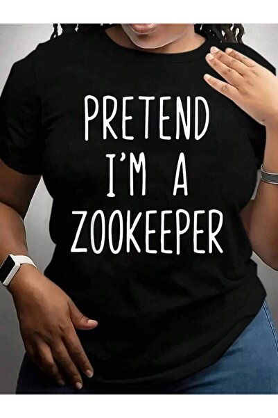 29CUN Pretend I'Zookeeper Costume Lazy Easy Zoo-Keeper Halloween Black Graphi...