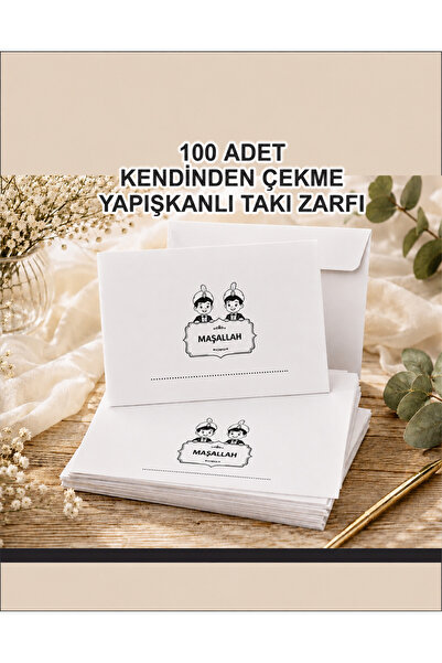 Zarfsan SÜNNET TAKI ZARFI - PARA ZARFI (100 ADET)