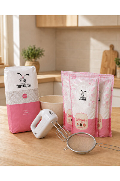 Furnicuta Pachet Zahăr Furnicuța 1,6 kg – Zahăr Tos 1 kg și Zahăr Pudră 3 x 2...