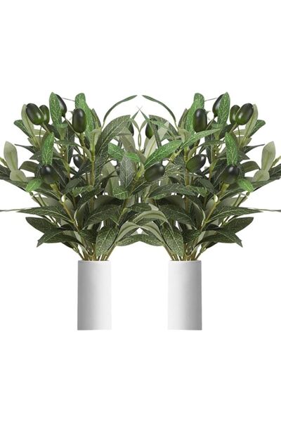 Generic Brand 12Pcs Fake Olive Tree Branches for Home Bedroom Office Bathroom...