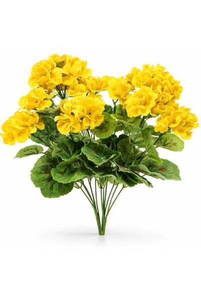 Generic Brand MXM Artificial Flowers for Outdoors Yellow Geranium Begonia Ste...