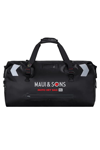 Maui & Sons Στεγανό σακίδιο ουράς μοτοσικλέτας 55lt Roll Top με μαύρo MAUI&SONS