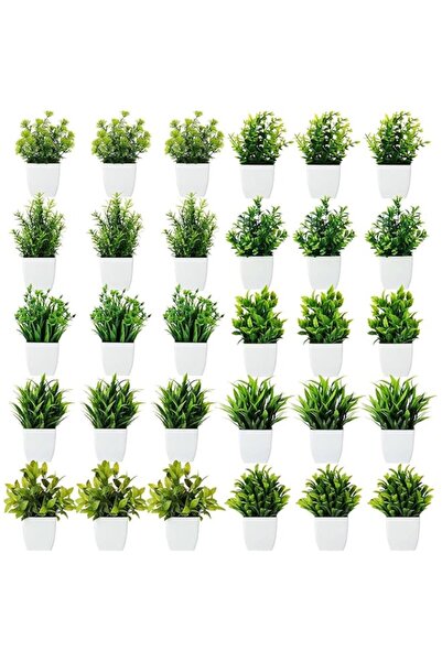 Generic Brand Dekorly Artificial Potted Plants, 30 Pack Artificial Plastic Eu...