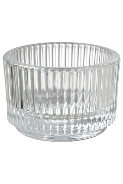 Generic Brand IKEA Tealight Holder - Pack of 2 (Clear Glass, 3.5 cm)