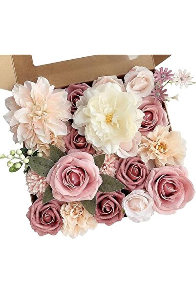 Generic Silk Roses with Stem, Rose Artificial Flower Combo Box Set, Simulated...