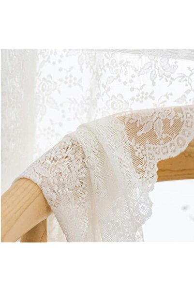 Generic Brand H.ebony Beige Rose Off White Lace Sheer Curtains Window Drapes ...