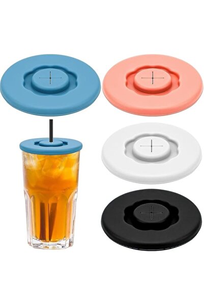 Generic Silicone Cup Lid Reusable, Glass Drink Covers, Safe Cup Cover, Anti-d...