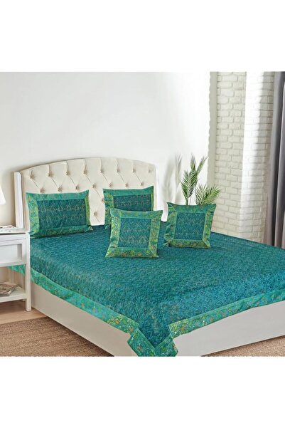 Generic Sleep Well Handloom Bed Spread Set - Art Silk Fabric - 1 Bed Spread 2...