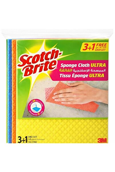 Generic Scotch-Brite Multi-Purpose Sponge Cloth Wipe ULTRA, 4 units (3+1 Free...