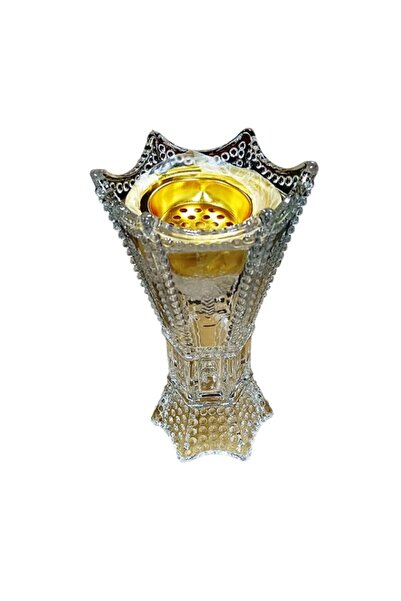 Generic Brand Alsaqer Crystal Glass Bakhoor Burner-Hexa Shaped |   Oud Burner...