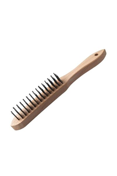Generic FMprofessional 28cm Natural Wood Handle Wire Brush for BBQ Grill Clea...