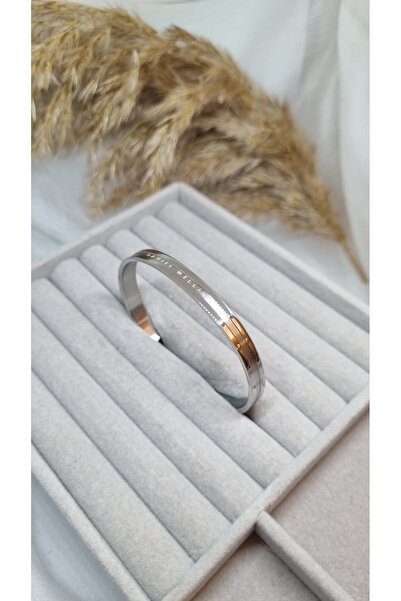 ZEYKU ACCESSORİES Steel Silver Color Handcuff Bracelet - Adjustable Shiny Cla...