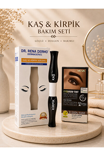 Dr. Rena Dermo Eyebrow and Eyelash Care Serum and Number 3 Natural Brown Eyeb...