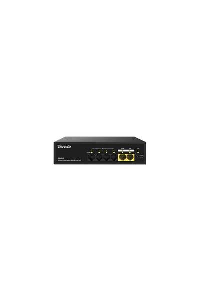 Tenda S106PC 6 PORT 10/100 4 PORT POE 2 PORT UPLINK 55w YONETILEMEZ DESKTOP SWITCH
